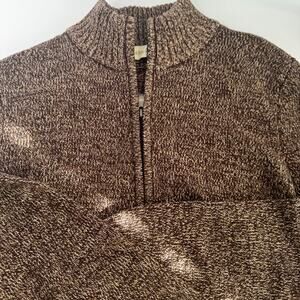 Appleseeds Sweater Women M Brown 100% cotton pockets Zipper Heavyweight NWOT